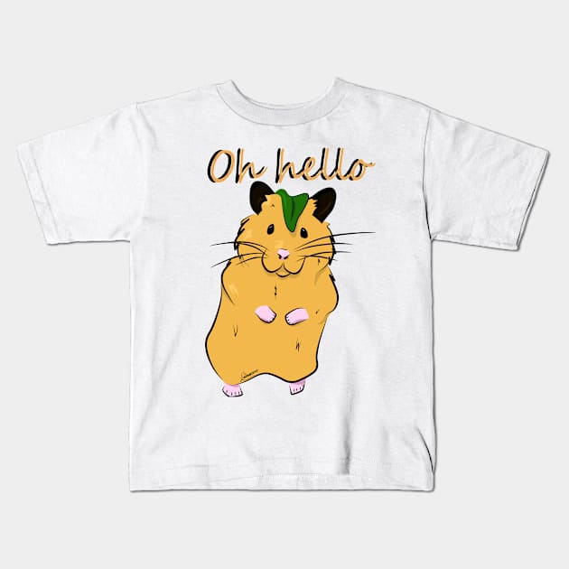 Hamster "Oh Hello" Kids T-Shirt by Orianartistic